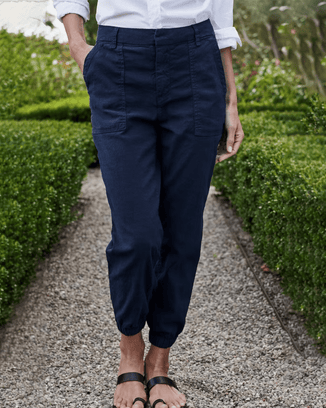Frank & Eileen Clothing Jameson Jogger in Navy Linen