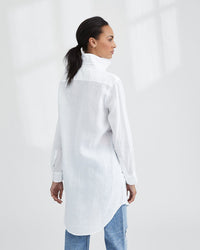 Frank & Eileen Mary Shirtdress in White Linen 