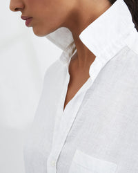 Frank & Eileen Mary Shirtdress in White Linen 