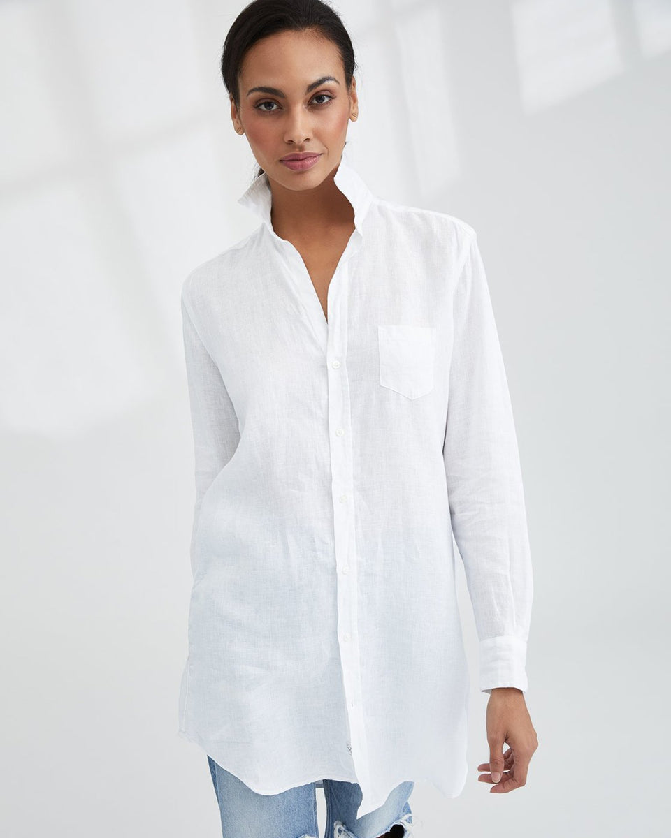Mary Shirtdress in White Linen