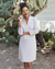 Frank & Eileen Clothing Nicole L/S Fleece Polo Dress in Gray Melange