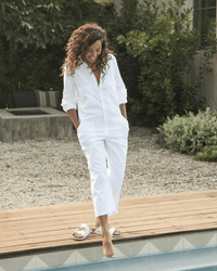 Frank & Eileen Clothing Northern Ireland Jumpsuit in White Linen