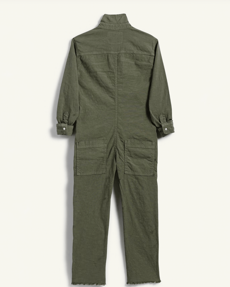 Frank & Eileen Clothing Northern Ireland Preformance Linen Playsuit in Army