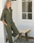 Frank & Eileen Clothing Northern Ireland Preformance Linen Playsuit in Army
