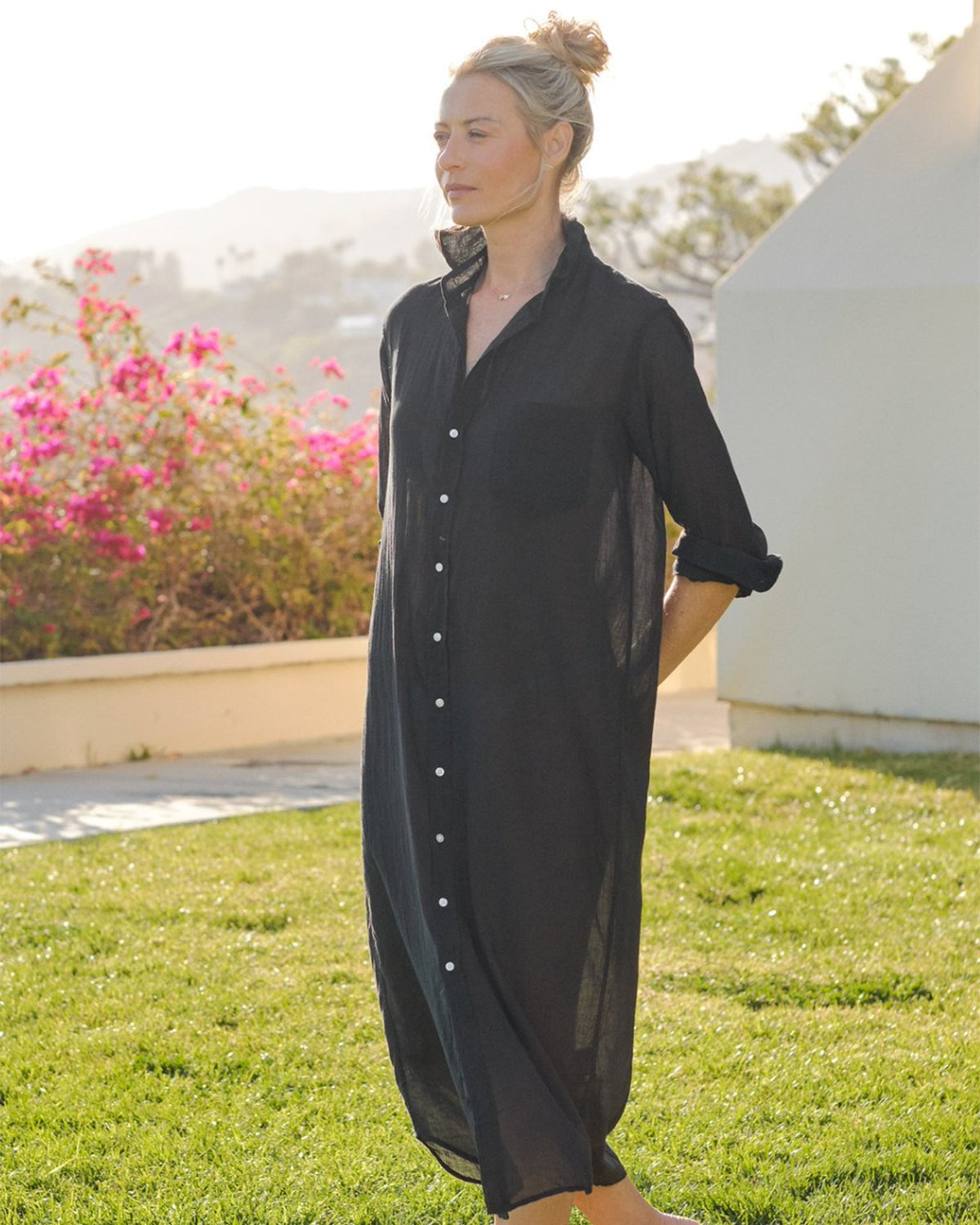 Frank & Eileen Clothing Rory Woven Long Dress in Black