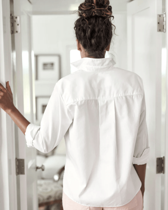 Frank & Eileen Clothing Silvio Woven Button Up in White