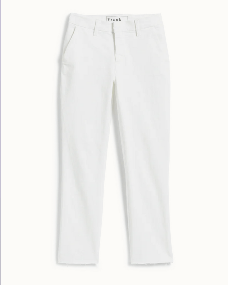 Frank & Eileen Clothing Wicklow in White Performance Denim