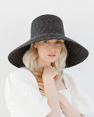 Gigi Pip Accessories Jolie Boater in Black