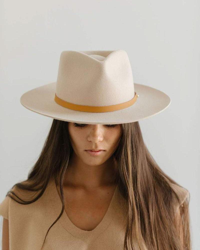 Gigi Pip Accessories Thin Removable Leather Band - Pin in Camel