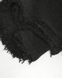 Grisal Accessories Black X Charcoal Love Cashmere Scarf in Black X Charcoal