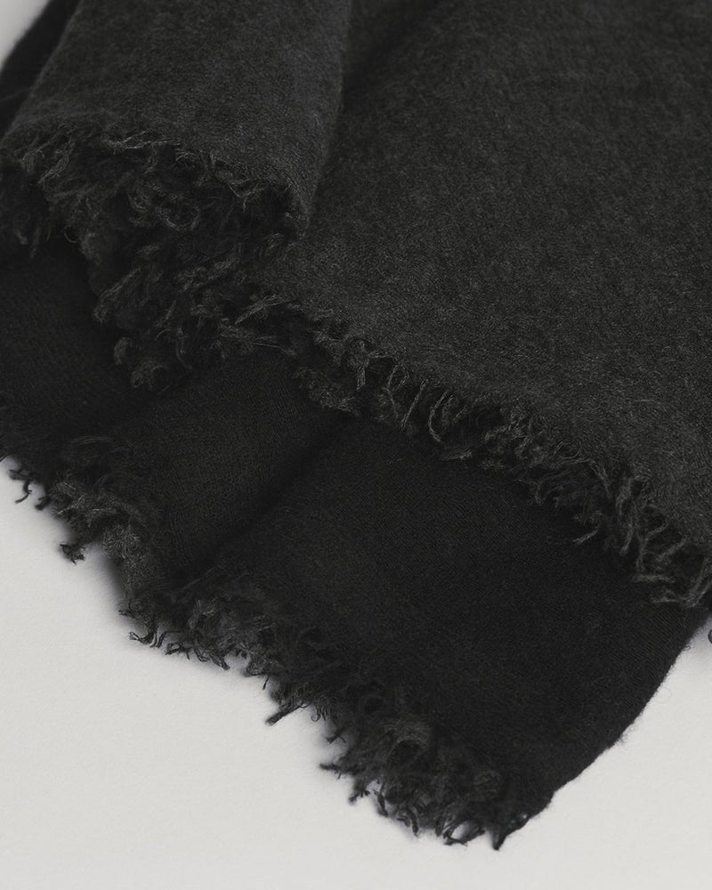 Grisal Accessories Charcoal & Black Love Duo Cashmere Scarf in Charcoal & Black