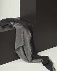 Grisal Accessories Heather Grey & Charcoal Love Duo Cashmere Scarf in Heather Grey & Charcoal