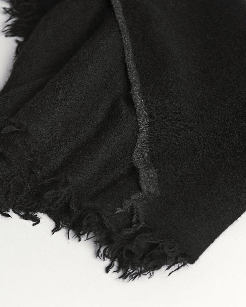 Grisal Accessories Black X Charcoal Rosa Cascade Cashmere Scarf in Black X Charcoal