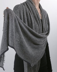Grisal Accessories Heather Grey X Charcoal Rosa Cascade Cashmere Scarf in Heather Grey X Charcoal