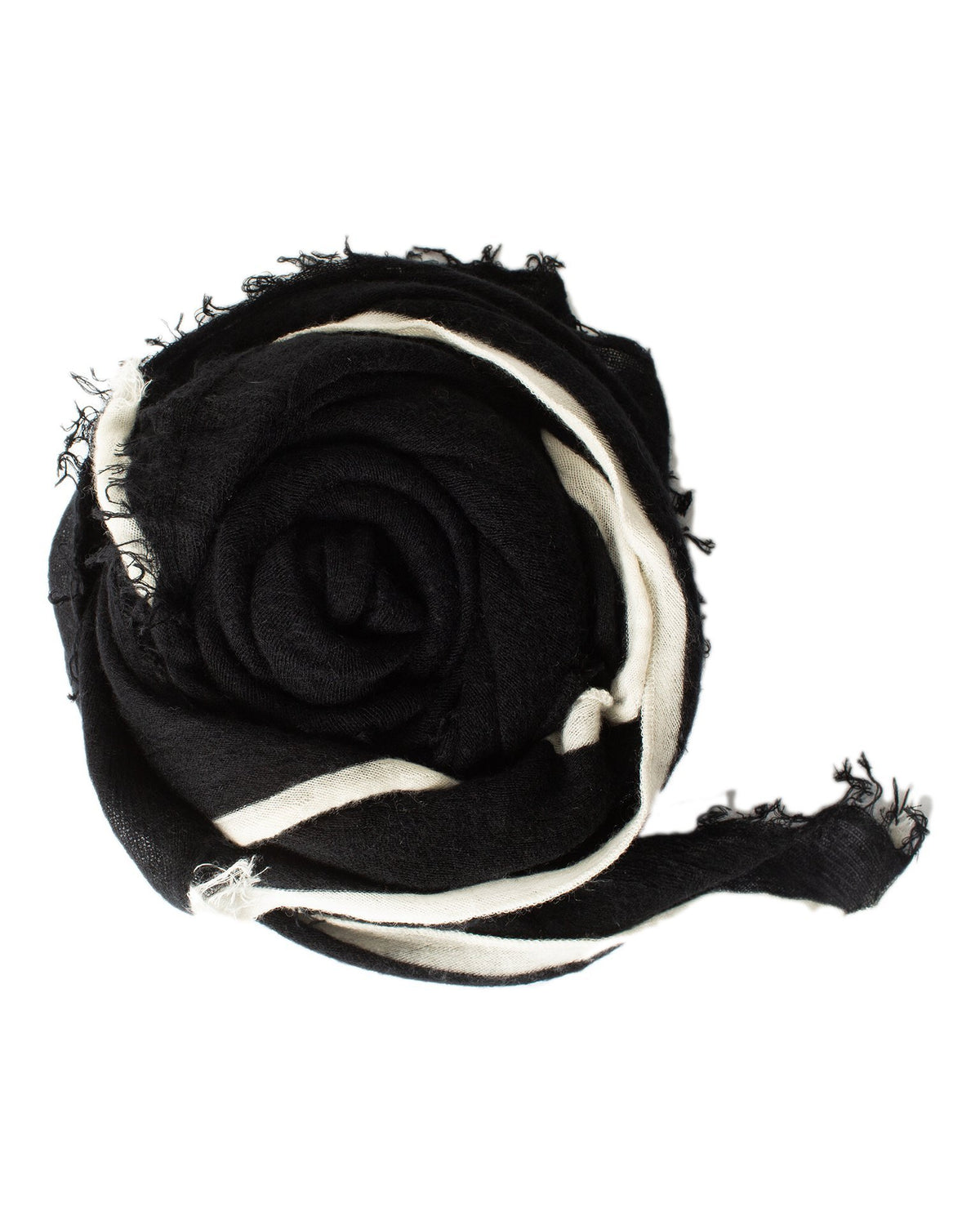 Grisal Accessories Black x Milk Rosa Cashmere Scarf in Black x Milk