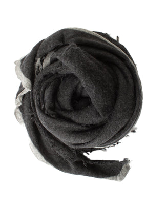 Grisal Rosa Cashmere Scarf in Charcoal x Heather Grey 