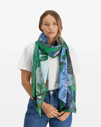 Inoui Editions Accessories Green Scarf 100 Reverie in Green