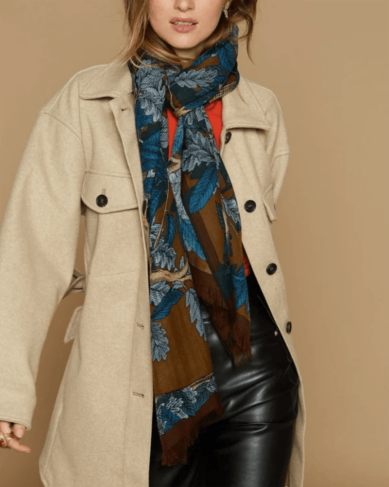 Inoui Editions Accessories Brown Scarf 70 Archimede in Brown