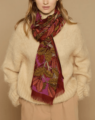 Inoui Editions Accessories Fuchsia Scarf 70 Archimede in Fuchsia