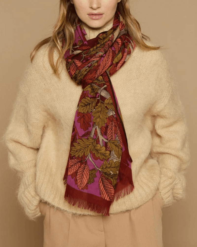 Inoui Editions Accessories Fuchsia Scarf 70 Archimede in Fuchsia