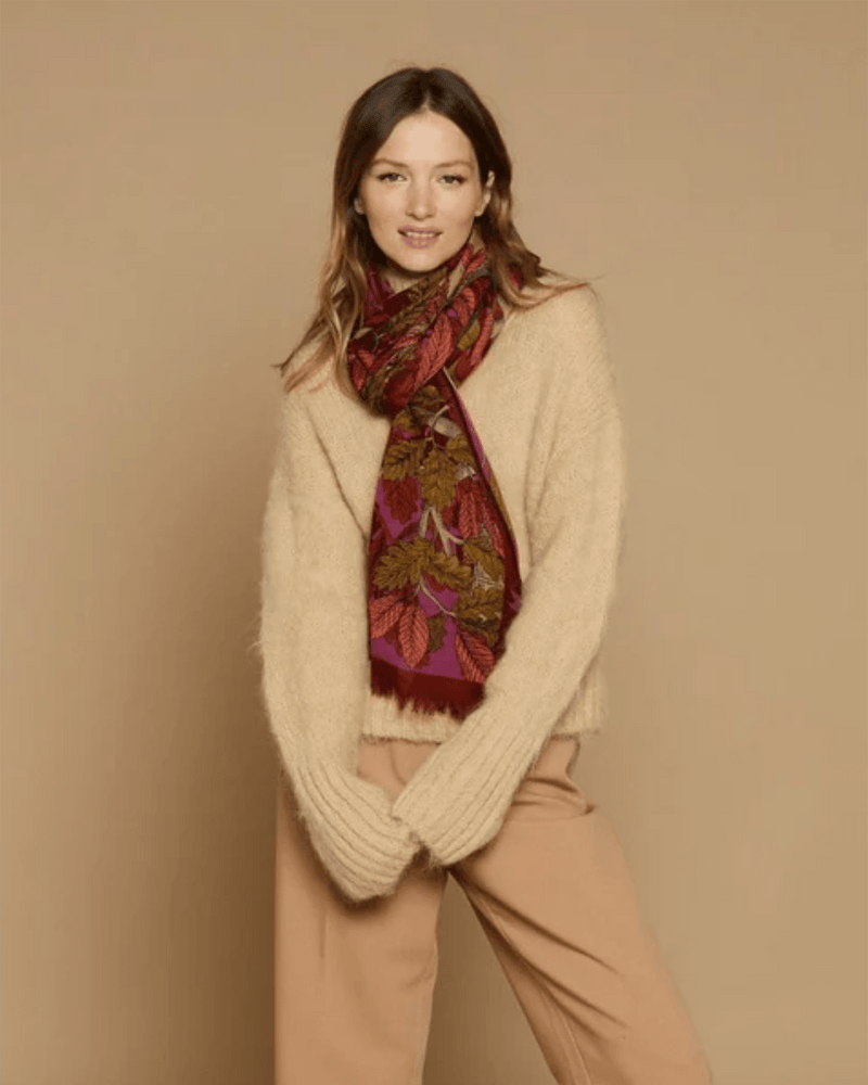Inoui Editions Accessories Fuchsia Scarf 70 Archimede in Fuchsia