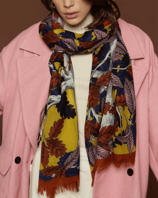Inoui Editions Accessories Yellow Scarf 70 Archimede in Yellow
