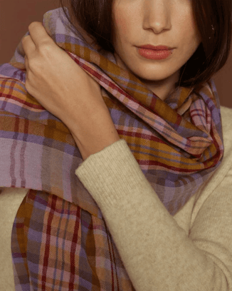 Inoui Editions Accessories Golden Brown Scarf 80 Claude in Golden Brown