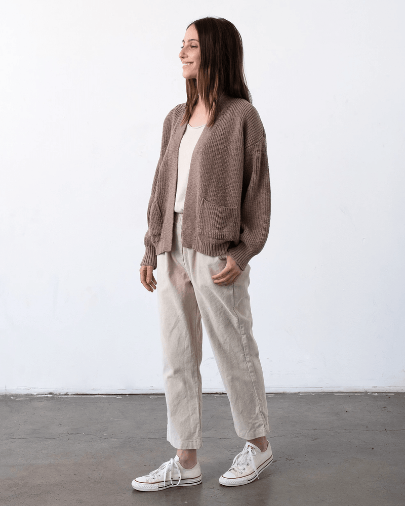 It is well LA Clothing Easy Cardigan in Warm Taupe
