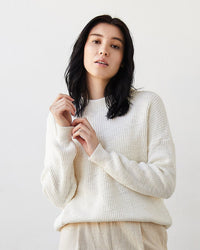 It is well LA Clothing Pull On Sweater in Creme