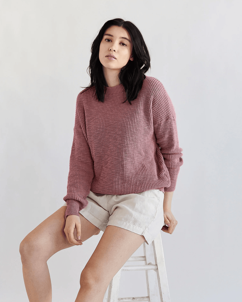 It is well LA Clothing Pull On Sweater in Dusty Rose