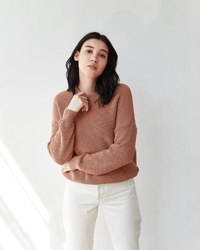 It is well LA Clothing Pull On Sweater in Sienna