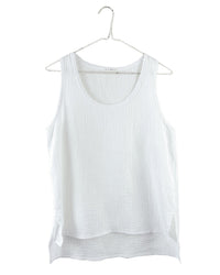 It is well LA Clothing Sleeveless Gauze Top in Salt