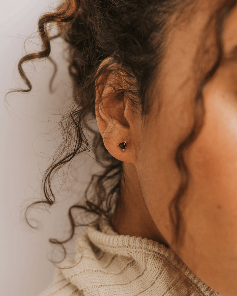 JaxKelly Jewelry Black Tourmaline Black Tourmaline Mini Energy Gem Earrings