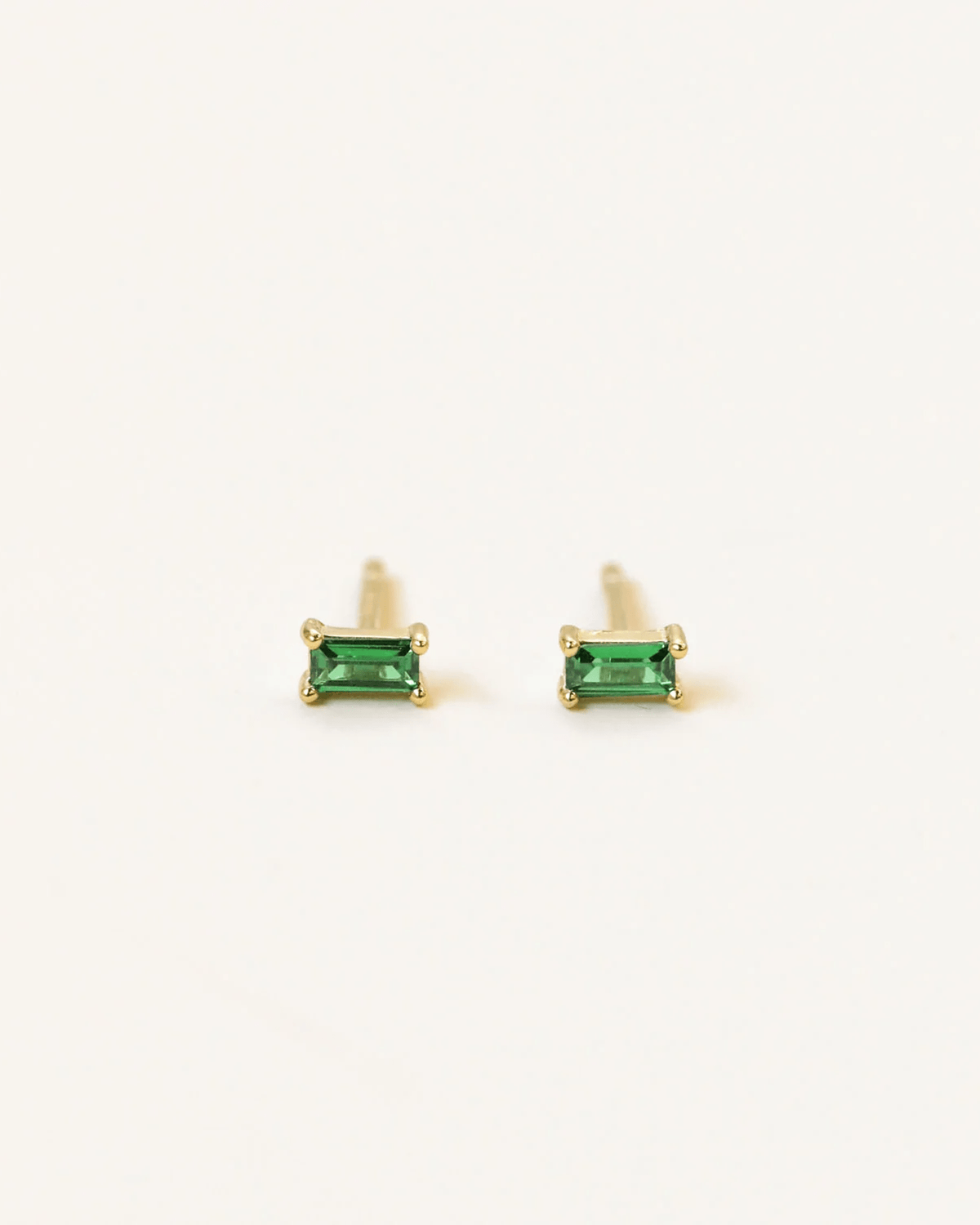 JaxKelly Jewelry Emerald Emerald Baguette Earrings