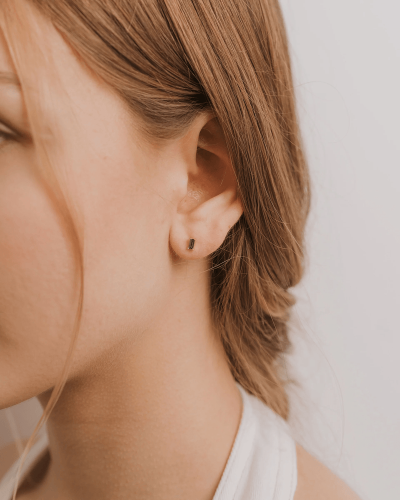 JaxKelly Jewelry Emerald Emerald Baguette Earrings