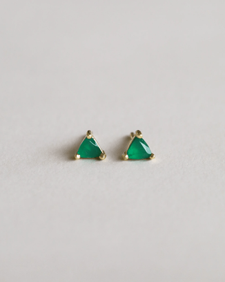 JaxKelly Jewelry Green Onyx Green Onyx Mini Energy Gem Earrings