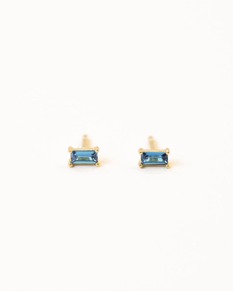 JaxKelly Jewelry Sapphire Sapphire Baguette Earrings