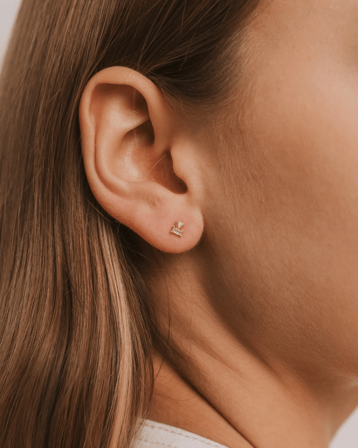 JaxKelly Jewelry Crystal Socialite Double Stud Stack Earrings