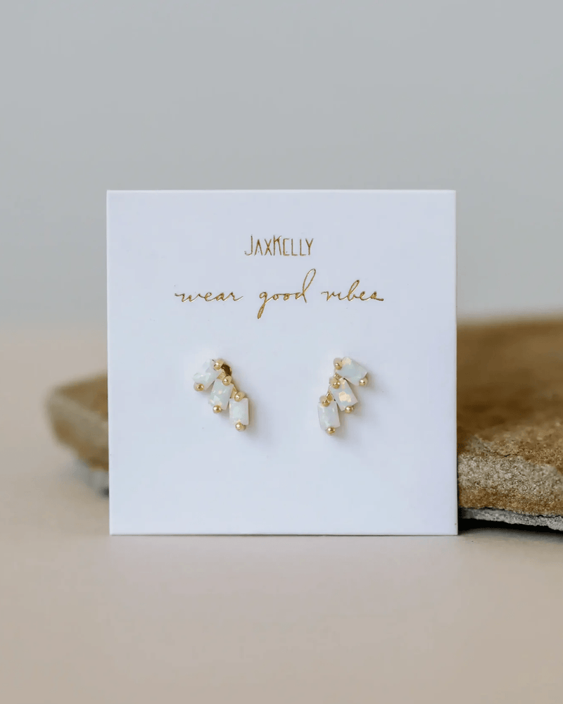 JaxKelly Jewelry Opal Socialite Opal Offset Trio Earrings