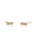 Kris Nations Jewelry Crystal/18K Vermeil Bar Dash Pave Earrings in Crystal & 18K Gold Vermeil