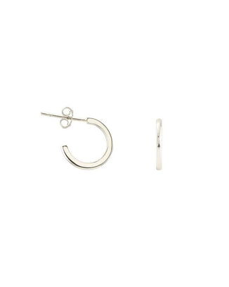 Kris Nations Jewelry O/S / Silver Classic Huggie Hoops in Silver