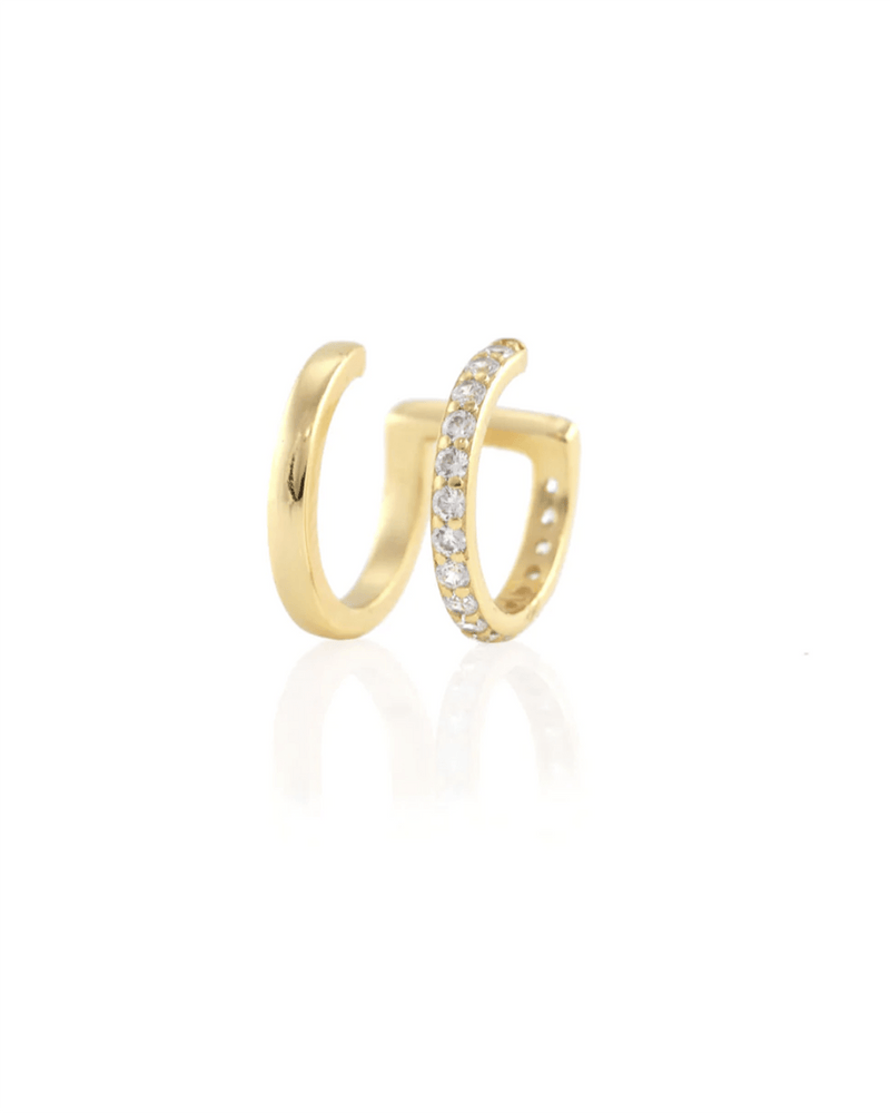 Kris Nations Jewelry Double Ear Cuff with Crystals