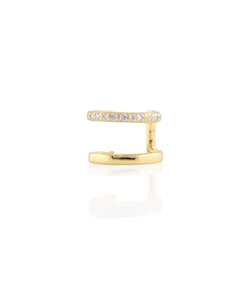 Kris Nations Jewelry Double Ear Cuff with Crystals