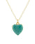 Kris Nations Jewelry 18K Gold Vermeil / Turquoise Heart Enamel Locket in Turquoise