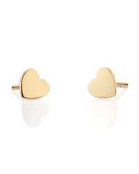 Kris Nations Heart Studs in Gold 