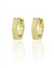 Kris Nations Jewelry 18K Vermeil Hexagon Hinged Huggie Hoop Earrings in 18K Gold Vermeil
