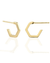 Kris Nations Jewelry 18K Gold Vermeil Hexagon Huggie Hoop in 18K Gold