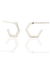 Kris Nations Jewelry Sterling Silver Hexagon Huggie Hoop in Sterling Silver