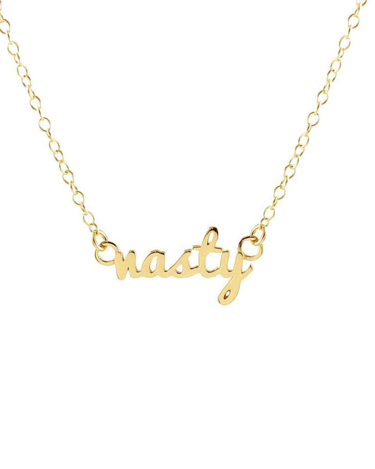 Kris Nations Jewelry O/S / Gold Nasty Necklace in Gold