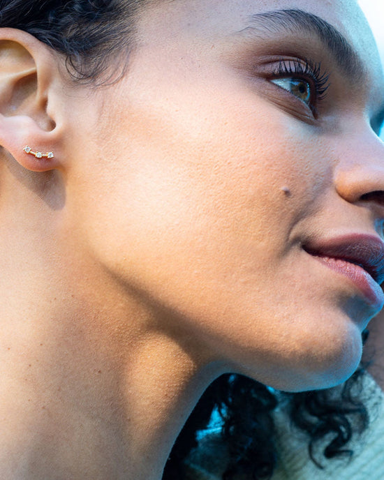 Kris Nations Jewelry 18K Gold Vermeil Orion's Belt Stud in Gold